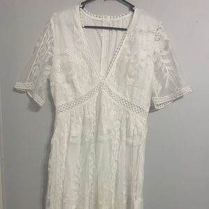 white lace maxi dress